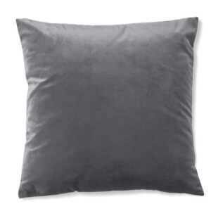 כרית נוי קטיפה בצבע אפור בהיר 28