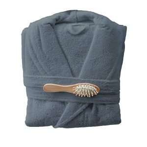 חלוק רחצה מגבת בצבע אפור