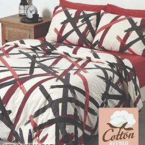 פלנל מדגם ארט בורדו