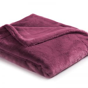 שמיכת באני צבע בורדו