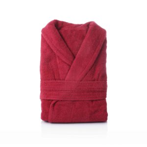 חלוק רחצה מגבת בצבע אדום
